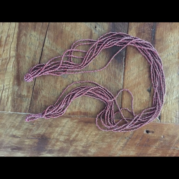 Purple seed bead necklace - Picture 1 of 5